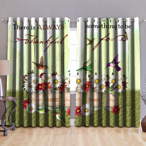 Hummingbird Thankful Version Window Curtain By ML-Curtains-ML-52'' x 63''-Vibe Cosy™