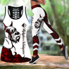 Miniature Schnauzer red tattoos legging + hollow tank combo DD08222002