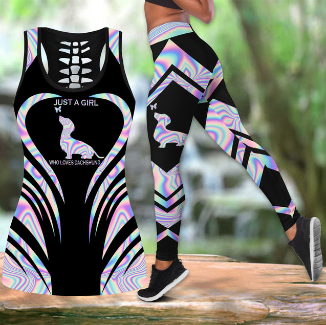A Girl Love Dachshund Combo Tank + Legging DD09302001