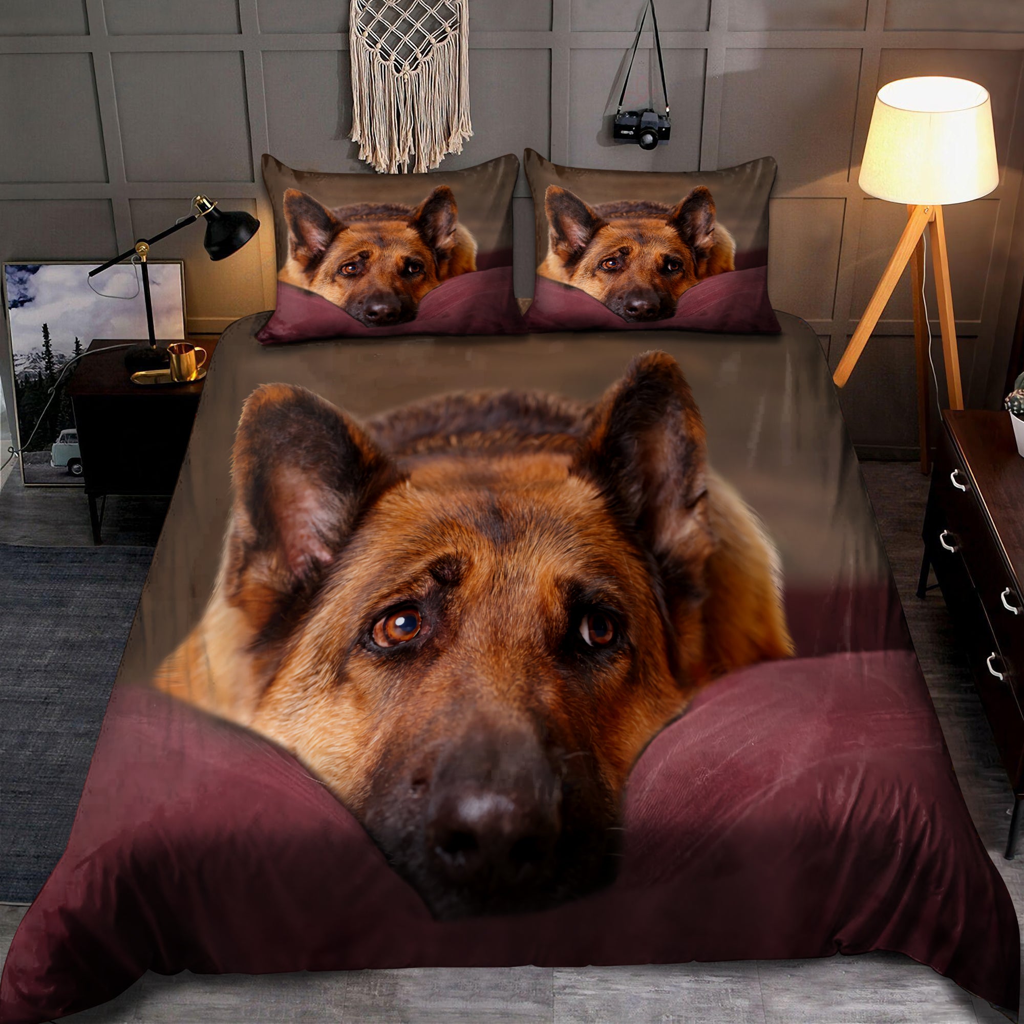 German shepherd bedding set HG71003S5-Bedding Set-HG-Twin-Vibe Cosy™