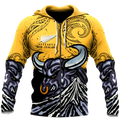 New zealand taranaki maori bull 3d all over printed shirt and short for man and women-Apparel-PL8386-Zipped Hoodie-S-Vibe Cosy™