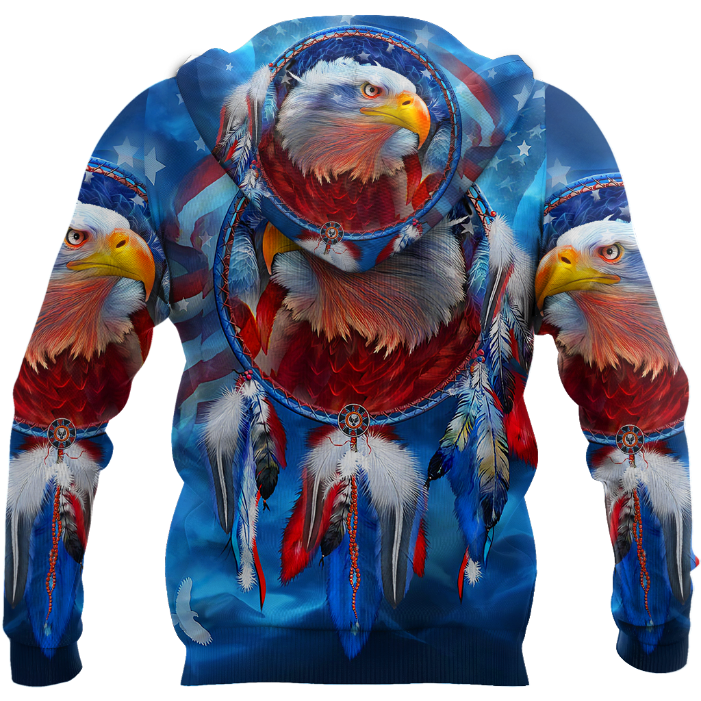 Eagle Dreamcatcher Native American Blue 3D All Over Printed Shirts DD09112003-LAM
