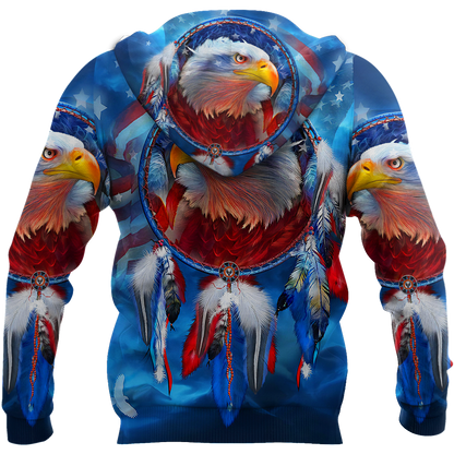 Eagle Dreamcatcher Native American Blue 3D All Over Printed Shirts DD09112003-LAM