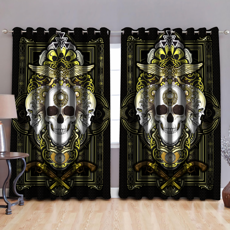 Gothic Skull Curtain ML-Curtains-ML-52'' x 63''-Vibe Cosy™
