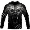 White Tiger Over Printed Hoodie