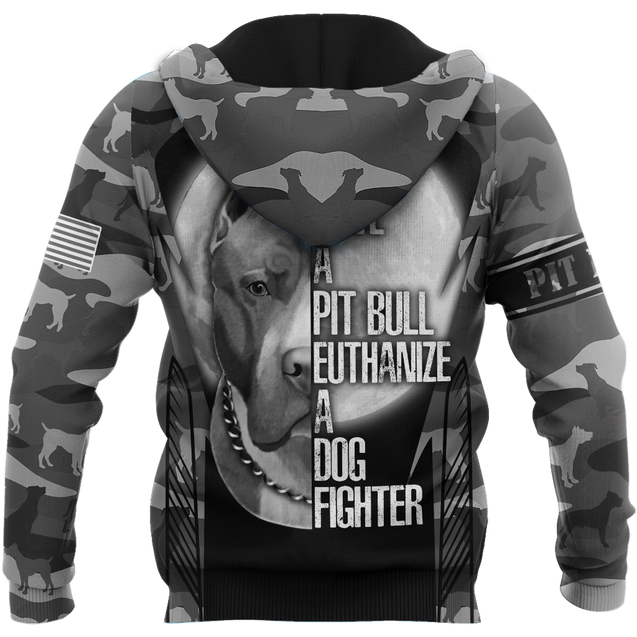 Save A Pit Bull Euthanize A Dog Fighter Hoodie Shirt for Men and Women DD10082005