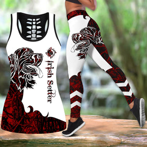 Irish setter red tattoos legging + hollow tank combo DD09192003