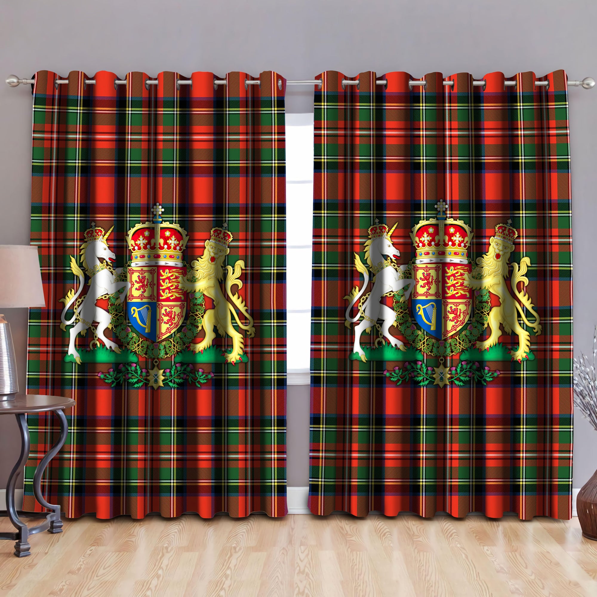 Scotland Tartan Window Curtains MH2007203-Curtains-TT-52'' x 63''-Vibe Cosy™
