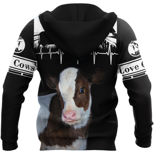 Cow 3d hoodie shirt for men and women DD10192003ST