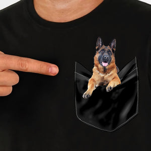 German shepherd shirt in pocket HAC250705-Apparel-HG-T-shirt-S-Vibe Cosy™