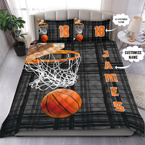 Basketball Hoop Custom Quilt Bedding Set with Your Name MH1206202