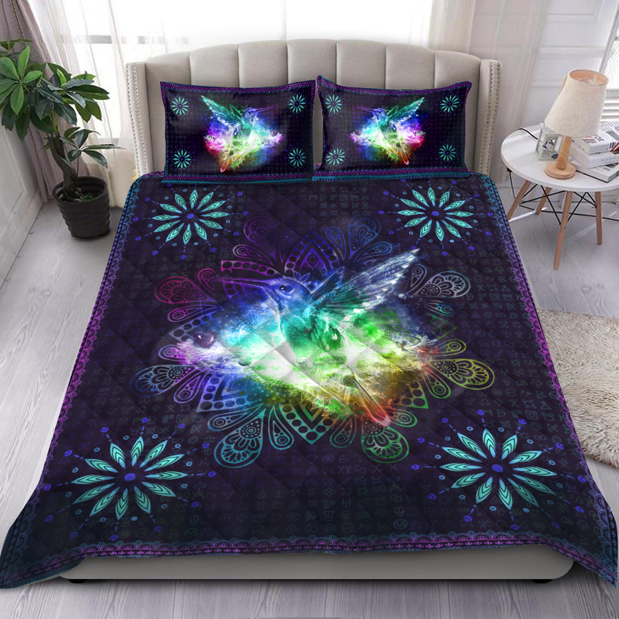 Mandala Hummingbird Quilt Bedding Set By ML-Quilt-ML-King-Vibe Cosy™