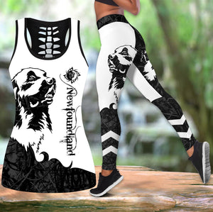 Newfoundland black tattoos legging + hollow tank combo DD09192005S