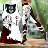 Poodle red tattoos legging + hollow tank combo DD08042009