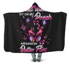 3D All Over Amazing Butterflies Hoodie Dress Blanket-Apparel-Khanh Arts-Hooded Blanket-Youth 49.6x59.05-Vibe Cosy™