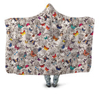 3D All Over Butterfly Art Hoodie Dress Leggings Blanket-Apparel-Khanh Arts-Hooded Blanket-Youth 49.6x59.05-Vibe Cosy™