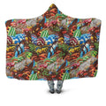 3D All Over Butterflies Art Hoodie Dress Leggings Blanket-Apparel-Khanh Arts-Hooded Blanket-Youth 49.6x59.05-Vibe Cosy™