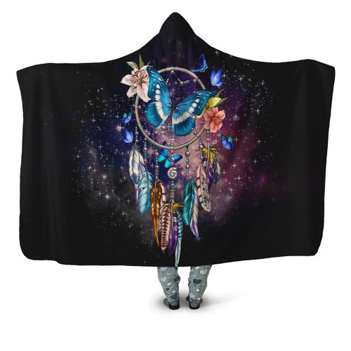 3D All Over Amazing Butterfly Hoodie Dress Blanket-Apparel-TA-Hooded Blanket-Youth 49.6x59.05-Vibe Cosy™