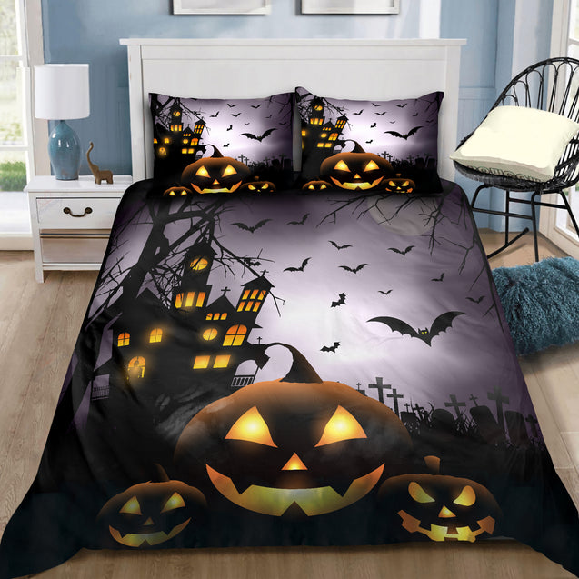 The Bat Night Halloween Bedding Set