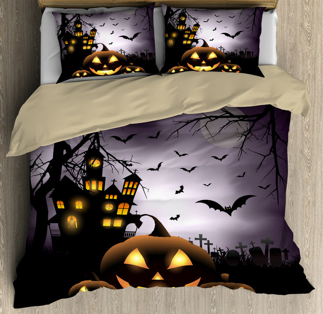 The Bat Night Halloween Bedding Set