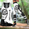 Pomeranian black tattoos legging + hollow tank combo DD09182001S