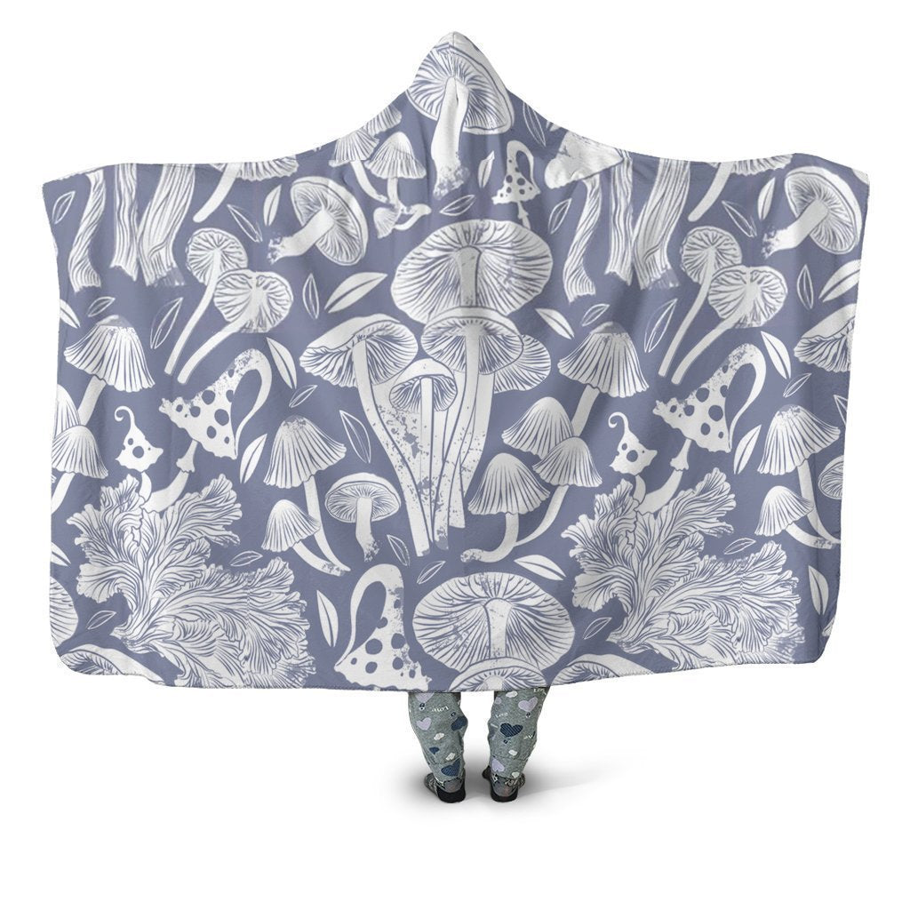 Mushroom Art All Over-Apparel-NTH-Hooded Blanket-Youth 49.6x59.05-Vibe Cosy™