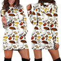 Mushroom Champignons-Apparel-NTH-Hoodie Dress-S-Vibe Cosy™