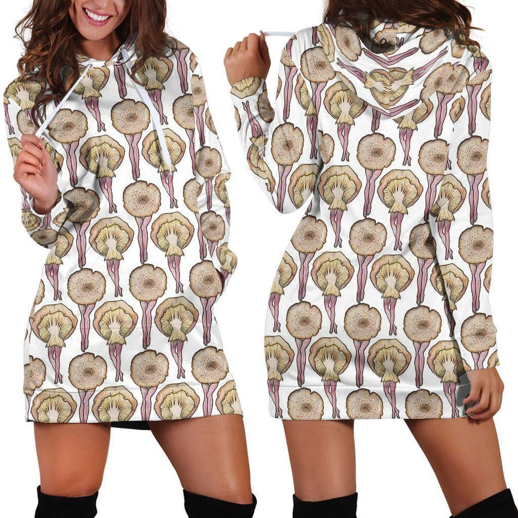 All Over Print Queen mushrooms-Apparel-NTH-Hoodie Dress-S-Vibe Cosy™