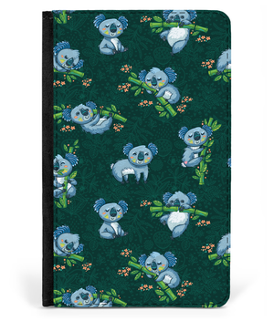 AUSTRALIA KOALA 01 LEATHER PASSPORT CASE H4-PASSPORT CASES-HP Arts-White-Vibe Cosy™