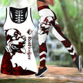 Rottweiler red tattoos legging + hollow tank combo DD07272001S-Apparel-HG-S-S-Vibe Cosy™