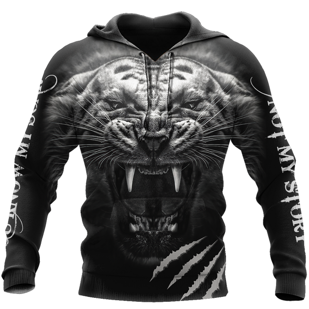 You Don't Know My Story Tiger Over Printed Hoodie