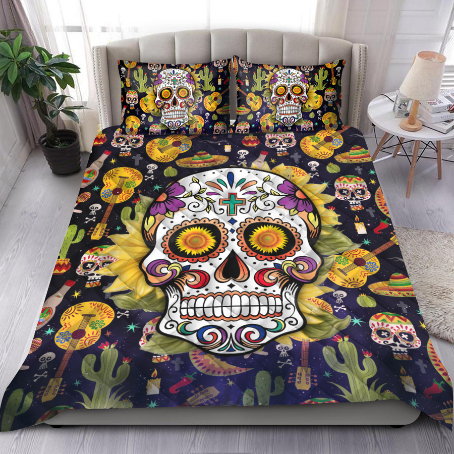 Hippie Skull - Beautiful Life ML-BEDDING SETS-ML-US Queen/Full-Black-Polyester-Vibe Cosy™