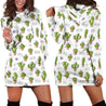 All Over Printing Green Cactus Hoodie Dress-Apparel-Phaethon-Hoodie Dress-S-Vibe Cosy™