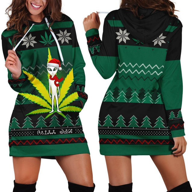 Ugly Christmas Marijuana UFO Pi111101 (Only specials can read this)-Apparel-NNK-Hoodie-S-Vibe Cosy™