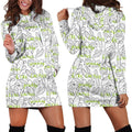 All Over Printing Like Green Cacti Hoodie Dress-Apparel-Phaethon-Hoodie Dress-S-Vibe Cosy™