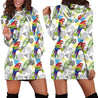 All Over Printing Beautiful Scarlet Macaw Hoodie Dress-Apparel-Phaethon-Hoodie Dress-S-Vibe Cosy™