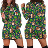 All Over Printing Scarlet Hedgehog And Cactus Hoodie Dress-Apparel-Phaethon-Hoodie Dress-S-Vibe Cosy™