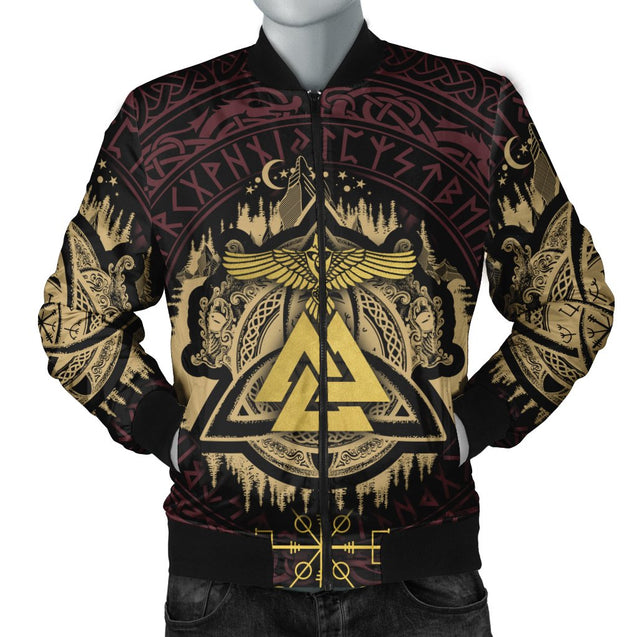 Valknut Viking All Over-ALL OVER PRINT HOODIES-HP Arts-Bomber Jacket-S-Vibe Cosy™