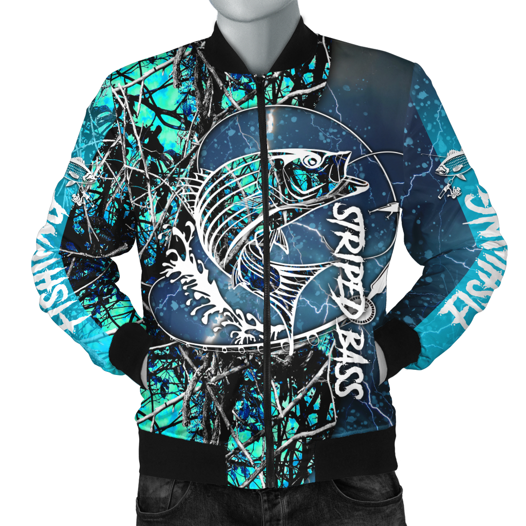 Striped Bass Fishing water camo 3D printed winter shirts