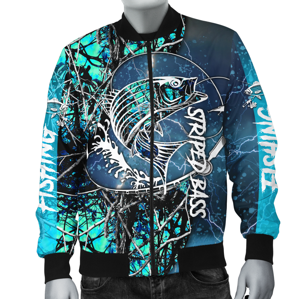 Striped Bass Fishing water camo 3D printed winter shirts