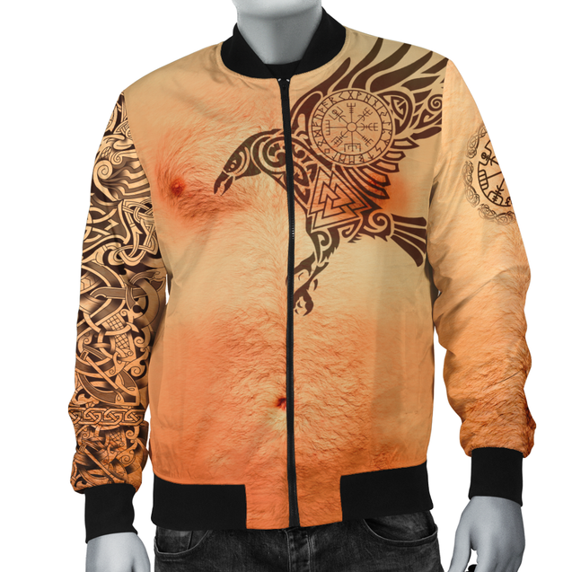 Real Viking Tattoos All Over Printed AM021001-Apparel-HP Arts-Bomber Jacket-S-Vibe Cosy™