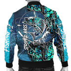 Striped Bass Fishing water camo 3D printed winter shirts