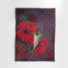 Hawaii Hibiscus And Bird Quilt Blanket J9-QUILT BLANKETS-PodEz-Twin-100% Cotton-White-Vibe Cosy™