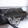 Black&White Hibiscus Quilt Blanket - AH - J4-QUILT BLANKETS-PodEz-Twin-White-100% Cotton-Vibe Cosy™