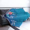 Hawaii Blue Moon Quilt Blanket - AH - J4-QUILT BLANKETS-PodEz-Twin-White-100% Cotton-Vibe Cosy™