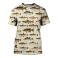 3D All Over Printed North American Fishes Shirts-Apparel-HP Arts-T-Shirt-S-Vibe Cosy™