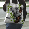 Koala Shopping Bags (Polyester fabric) NN6-TOTE BAGS-HP Arts-One Size-White-Vibe Cosy™