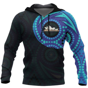 Australia In My Heart Aboriginal Tattoo Sydney Opera House Hoodie-Apparel-HD09-Hoodie-S-Vibe Cosy™