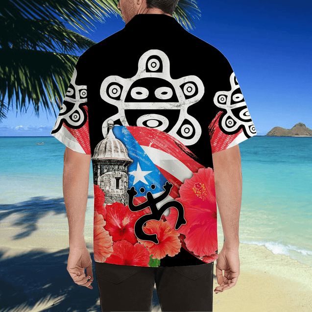 Puerto Rico Sol Taino Hawaii Shirts TH20061604S-Apparel-TQH-Hawaiian shirt-S-Vibe Cosy™
