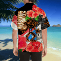 Puerto Rico Sol Taino With Maga Flower Hawaii Shirts JJ19062002-Apparel-TQH-Hawaiian shirt-S-Vibe Cosy™